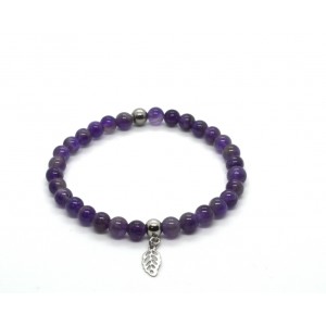 Bracelet Amethyst and stainless
